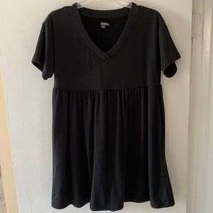 XS Black Terrycloth Mini Dress